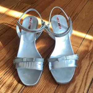 Authentic Prada Metallic Wedges- PRICE CUT!!